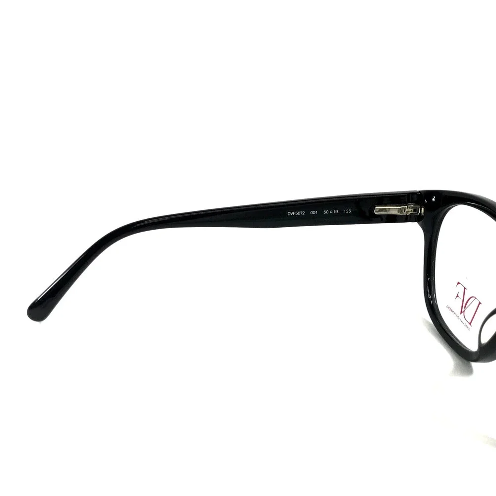 Diane Von Furstenberg Eyeglasses Frame DVF5072 001 Shiny Black Cat Eye 50-19-135